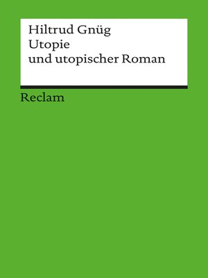 cover image of Utopie und utopischer Roman